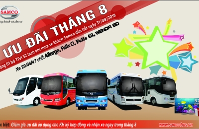 (HOT) TƯNG BỪNG KHUYẾN MÃI XE SAMCO - ƯU ĐÃI KHỦNG THÁNG 8